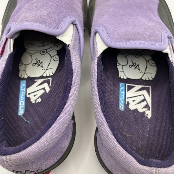 VANS x Lizzie Armanto Lucky Kitty Slip On Shoes Sneakers Womens Size 6 Purple - Picture 5 of 7